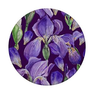 Purple Iris Floral Blossoms