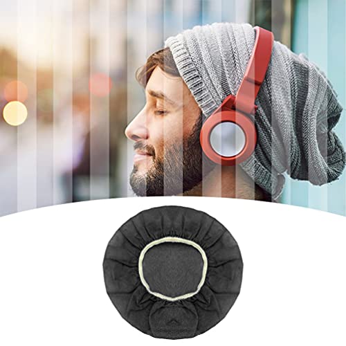 Tvoip 100Pcs Black Non-Woven Sanitary Headphone Ear Cover, Disposable Super Stretch Covers Washable, for Most On Ear Headphones Earpads (13 cm/ 5.12 Inch)