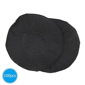 Tvoip 100Pcs Black Non-Woven Sanitary Headphone Ear Cover, Disposable Super Stretch Covers Washable, for Most On Ear Headphones Earpads (13 cm/ 5.12 Inch)