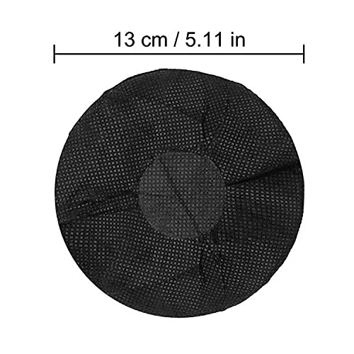 Tvoip 100Pcs Black Non-Woven Sanitary Headphone Ear Cover, Disposable Super Stretch Covers Washable, for Most On Ear Headphones Earpads (13 cm/ 5.12 Inch)