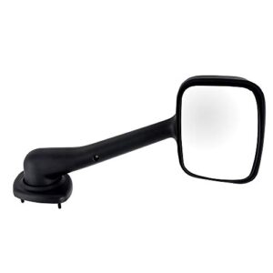 cciyu truck tow mirror hood towing mirror wide angle mirror driver left side fits for 2008-2016 for freightliner for cascadia with black housing support arm manual adjusted manual folding