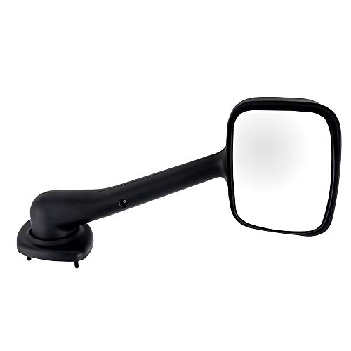 cciyu Truck Tow Mirror Hood Towing Mirror Wide Angle Mirror Driver Left Side Fits for 2008-2016 for Freightliner for Cascadia with Black Housing Support Arm Manual Adjusted Manual Folding