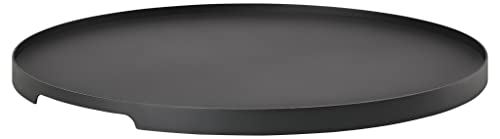 ZONE DENMARK, SINGLES Round Tray, Metal, Modern Design, Black, 1 Count