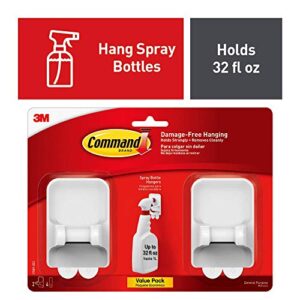 command spray bottle hangers, white/gray, 2