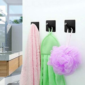 ShineMe Wall Hooks Heavy Duty, Self Adhesive Hooks Stick on Towel Hooks for Bathroom and Kitchen - Waterproof Stainless Steel Hooks for Hanging Coats, Keys, Hats, Robes (4 Pack)