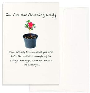 blue mountain arts greeting card “you are one amazing lady” is perfect for a mom, daughter, wife, or any woman for birthday, anniversary, mother’s day, or “just because,” by douglas pagels