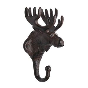 brasstar vintage cast iron deer head antlers wall hooks/hanger - living room bathroom room kitchen wall decoration coat hooks rustic ptzy226