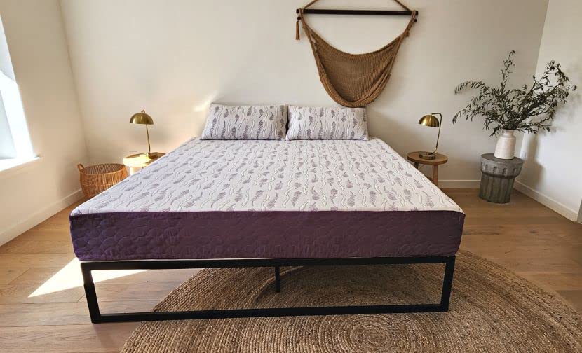 Sleep Touch Lavender Luxury -10inch, Made in USA, Gel-Infused Memory Foam Mattress & Pillows, CertiPUR-US Certified, Bed-in-a-Box (Eastern King)