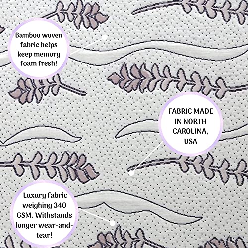 Sleep Touch Lavender Luxury -10inch, Made in USA, Gel-Infused Memory Foam Mattress & Pillows, CertiPUR-US Certified, Bed-in-a-Box (Eastern King)