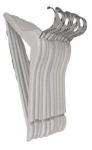 pillowtex wood suit clothes closet hanger w/bar - set of 50 white hangers