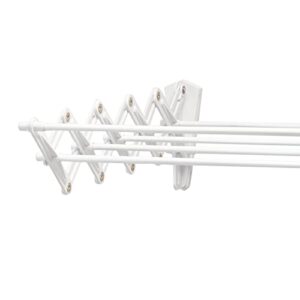 Woolite 24" Wide Collapsible Wall-Mount Drying Rack, Chrome