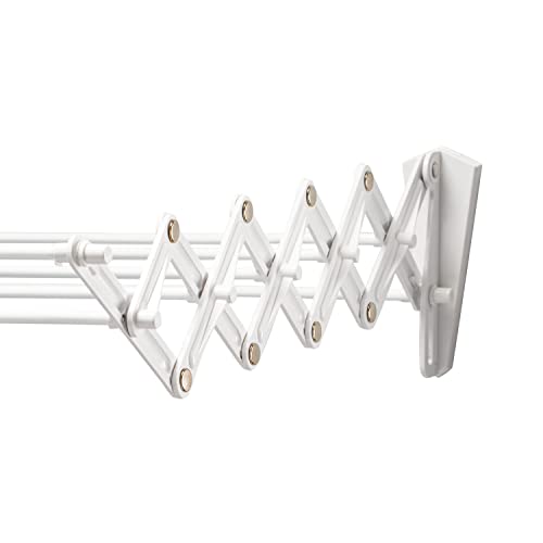 Woolite 24" Wide Collapsible Wall-Mount Drying Rack, Chrome