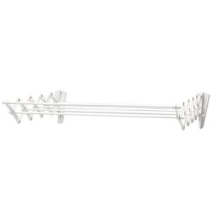 Woolite 24" Wide Collapsible Wall-Mount Drying Rack, Chrome