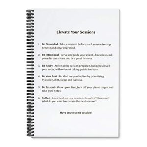 Selfscription Session Book - The Best Hard-Cover Session Notebook for Life Coaches, Health Coaches, Therapists. Get one for each client and take your sessions to the next level. 5.75" W x 8.25" H