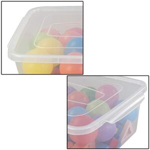 Anbers 16 Quart Clear Latching Storage Containers with Lid, Plastic Storage Box, 2 Packs