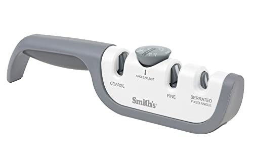 Smith's 51109 Select Angle Adjust Manual Knife Sharpener, White/Gray