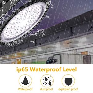 Catinbow 200W UFO LED High Bay Light, 10000LM Commercial Bay Lighting Daylight White 6000K-6500K, IP65 Waterproof Factory Warehouse Industrial Lighting for Factories Supermarkets Stadiums Workshops