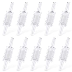 pawfly 10 pcs aquarium check valves for common air pumps white plastic 1-way non-return valves pump protectors for standard 3/16 inch airline tubing fish tank accessories for aeration setup