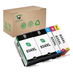 supricolor replacement 934xl 935xl ink cartridges, compatible 934 935 inks work with officejet pro 6830 6820 6230 officejet 6812 6815 6835 printer 5 pack