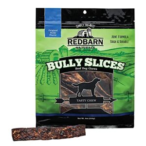 redbarn bully slices for dogs | highly palatable, long-lasting natural dental treats with functional ingredients, 9 oz. (pack of 2) - original bully