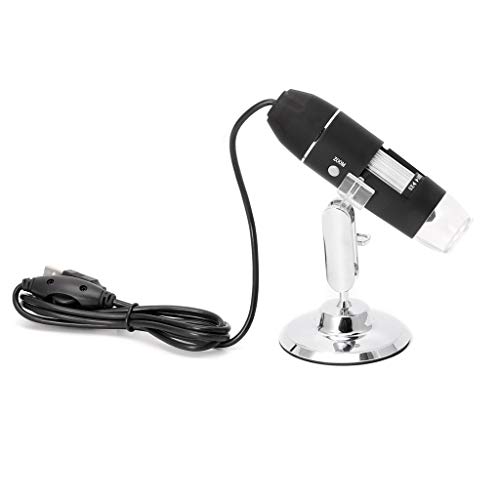 USB Digital Microscope 1600X Camera Endoscope 8LED Magnifier with Metal Stand