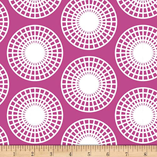 Art Gallery Fabrics Art Gallery Boardwalk Delight Ferris Wheel Fabric, Fuchsia