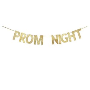 prom night banner, prom party gold gliter paper decors backdrops