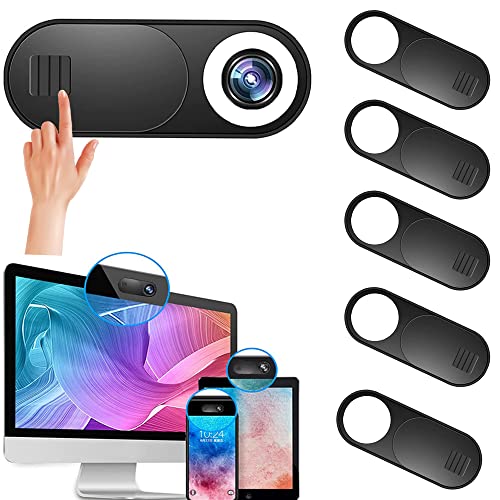 Webcam Cover Slide, Ultra Thin Round Hole Laptop Camera Cover Slide Blocker for Computer MacBook Pro iMac PC Tablet Notebook Surface Pro Echo Show Camera, Ultra Thin Privacy Protector（6 pack）