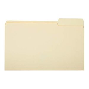 amazon basics file folders, 1/3 tab, 100-pack, legal (8.5" x 14"), manila