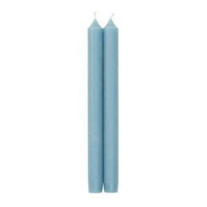 caspari straight taper candles in stone blue - 2 packs of 2