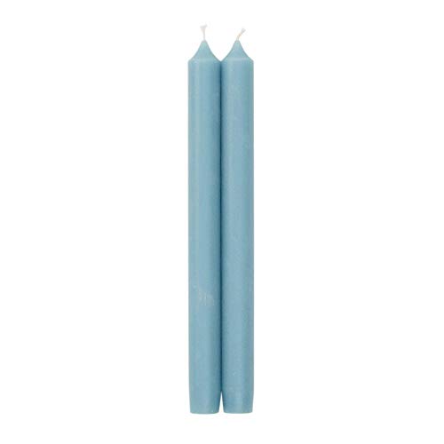 Caspari Straight Taper Candles in Stone Blue - 2 Packs of 2