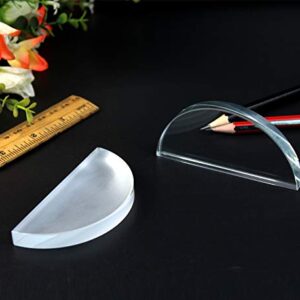 Optical Glass Semicircle Lens Physical Teaching Equipment 2pcs