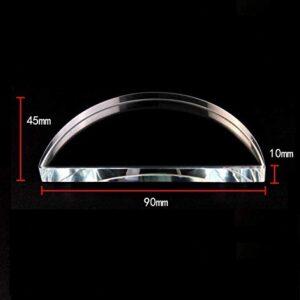 Optical Glass Semicircle Lens Physical Teaching Equipment 2pcs