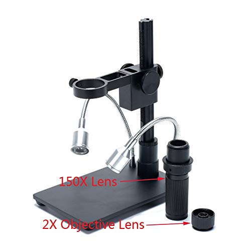 HAYEAR 16MP HDMI 1920x1080P Resolution Digital HD Microscope Camera 5X- 300X Magnification Optical Lens Bracket with Illumination Portable