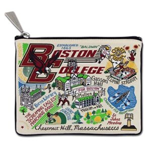 catstudio boston college collegiate zipper pouch purse | holds your phone, coins, pencils, makeup, dog treats, & tech tools