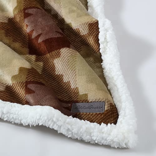 Eddie Bauer Ultra-Plush Collection Throw Blanket-Reversible Sherpa Fleece Cover, Soft & Cozy, Perfect for Bed or Couch, Copper Creek Brown