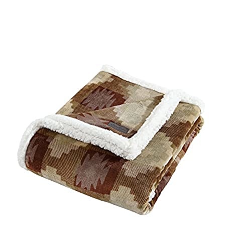Eddie Bauer Ultra-Plush Collection Throw Blanket-Reversible Sherpa Fleece Cover, Soft & Cozy, Perfect for Bed or Couch, Copper Creek Brown