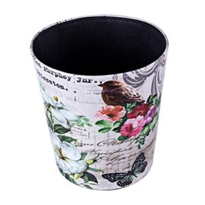 Lingxuinfo Scakbyer Small Trash Can Wastebasket, PU Leather Decorative Trash Can Garbage Can Waste Basket for Kitchen, Bathroom, Bedroom, Office