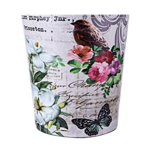 Lingxuinfo Scakbyer Small Trash Can Wastebasket, PU Leather Decorative Trash Can Garbage Can Waste Basket for Kitchen, Bathroom, Bedroom, Office