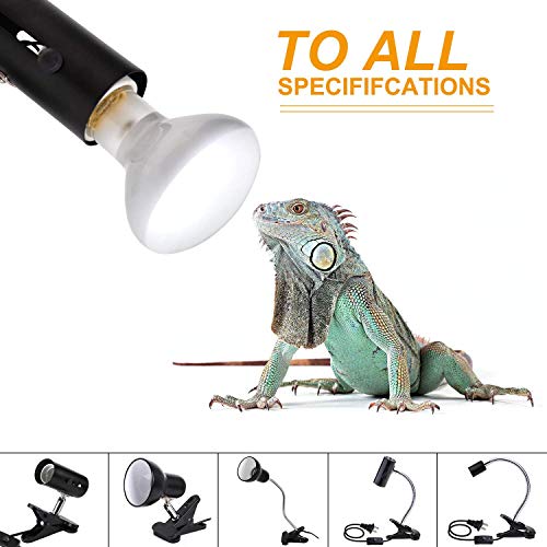 WUHOSTAM 2 Pack 100W Reptile UVA Infrared Heat Lamp, Basking Spot Bulb Soft White Light, Simulated Natural Sunlight Heating Lamp for Lizard,Tortoise,Bearded Dragon, Hedgehog,Reptiles and Amphibians