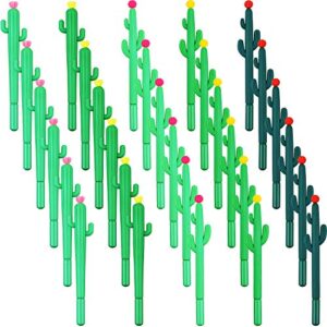 30 pieces cactus pens cactus shaped rollerball pens cactus black gel ink pens writing pen for office school home writing valentine's day gift supplies, 5 styles