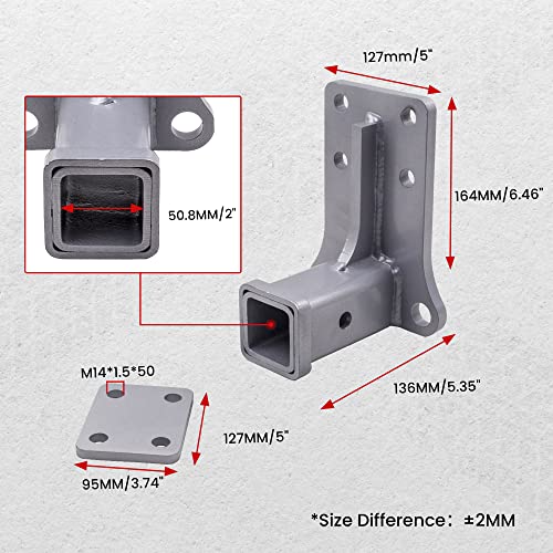 Class-3 Hitch 2" Receiver for Mercedes W163 ML-Class ML320 ML350 ML430 ML500 1998 1999 2000 2001 2002 2003 2004 2005 Trailer Hitch Class III