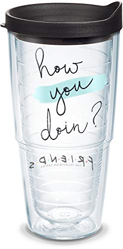 Tervis Friends - How You Doin' Made in USA Double Walled Insulated Tumbler Travel Cup Keeps Drinks Cold & Hot, 24oz, Classic