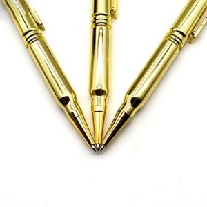 Pen Kit Mall Rifle Bullet Pen Refillable Gold Ballpoint Bullet Shaped Twist Pen (One Pen)