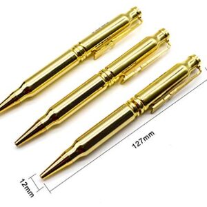 Pen Kit Mall Rifle Bullet Pen Refillable Gold Ballpoint Bullet Shaped Twist Pen (One Pen)