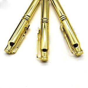 Pen Kit Mall Rifle Bullet Pen Refillable Gold Ballpoint Bullet Shaped Twist Pen (One Pen)