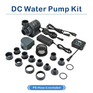 Hygger 24V DC Water Pump Submersible Saltwater Aquarium Sump Pump with LCD Display Controller 1720 GPH