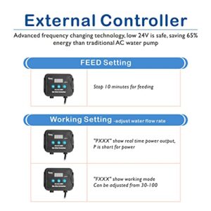 Hygger 24V DC Water Pump Submersible Saltwater Aquarium Sump Pump with LCD Display Controller 1720 GPH