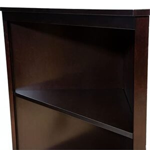 Furniture of America Cassidy Wood Multi-Storage Corner Bookshelf in Espresso