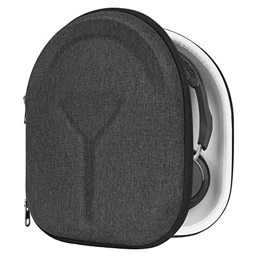 Geekria Shield Case Compatible with Plantronics BackBeat GO 600, BackBeat GO 810, BackBeat GO 605 Headphones, Replacement Protective Hard Shell Travel Carrying Bag with Cable Storage (Dark Grey)